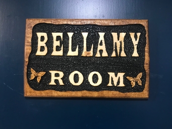 The door sign on Bellamy room