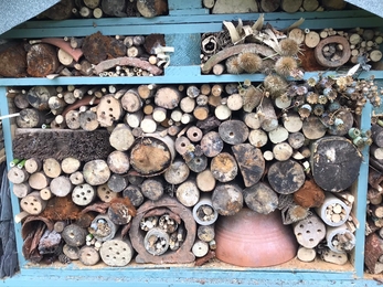 Main structure of a bug hotel complete with materials