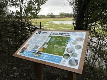Information sign overlooking wetland