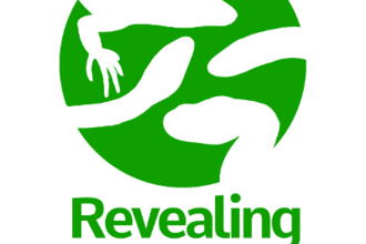 Revealing Reptiles logo featuring wording and reptiles on green background
