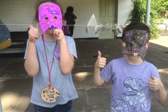 Naturally native Beth, aged 8 and her younger brother Charlie, aged 5