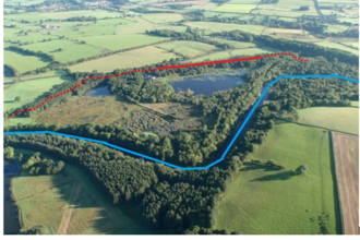 Image and illustrations to show change of course of River Wear