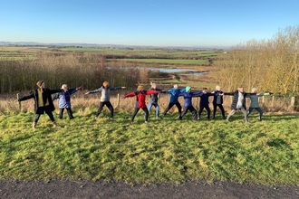 Group yoga at Rainton Meadows