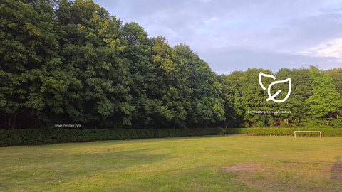 Image of Penshaw Recreation Ground with Connecting Through Nature logo