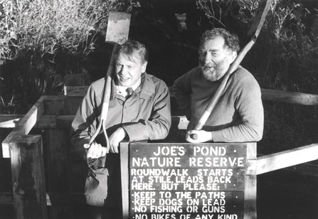 David Attenborough and David Bellamy at Joe's Pond