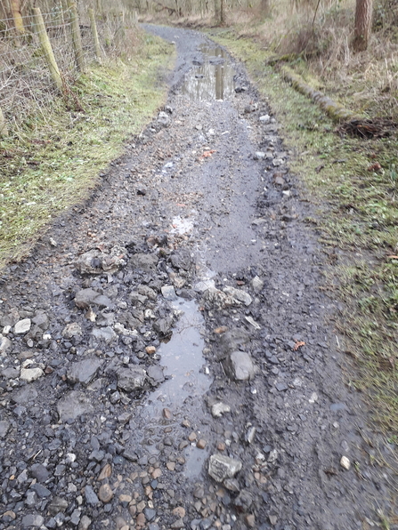 damage to paths at Low Barns due to storm