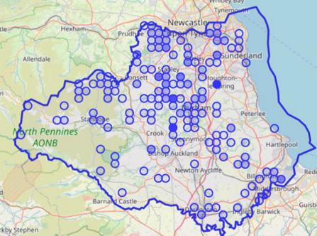 map of dragonfly sightings