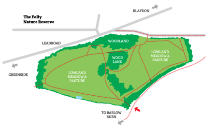 The Folly Nature Reserve map