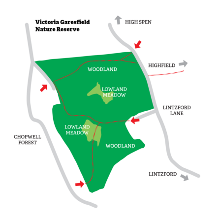 Victoria Garesfield Nature Reserve map