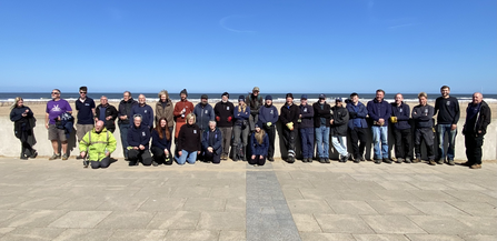 Little tern fencing volunteers posing for group photo