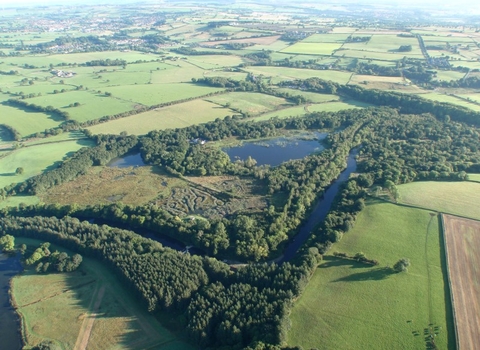 Aerial shot of Low Barns Nature Reserve