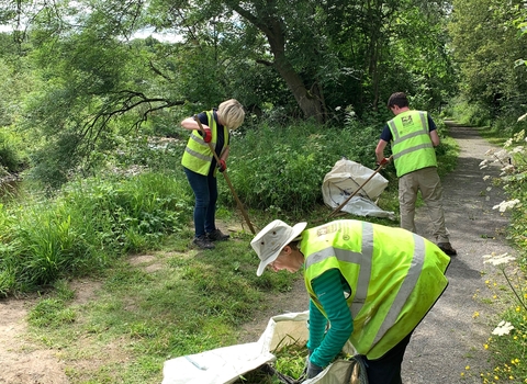 Volunteers at Low Barns Nature Reserve