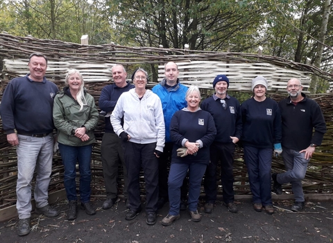 Volunteers building Rainton Meadow bird hide